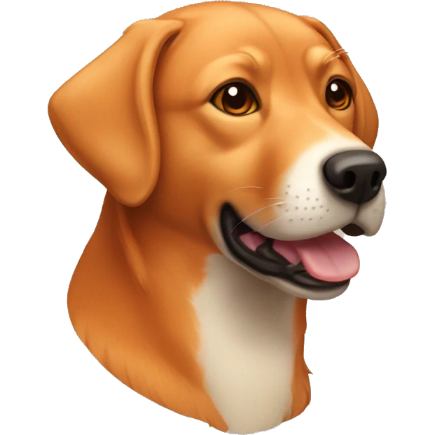 Red fox Labrador retriever  emoji