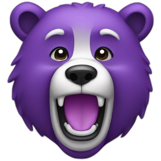 Purple bear emoji
