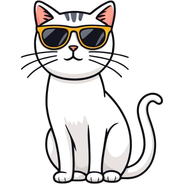 Cat with sunglasses emoji