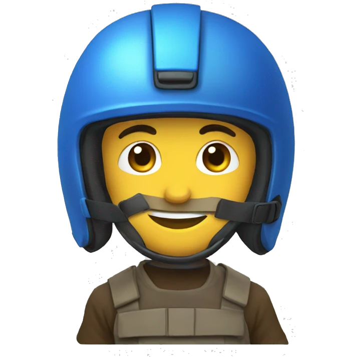 blue helmet emoji