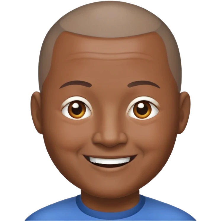 Nam, 60 tuổi, đầu đinh, cười, da đen, mặt tròn emoji