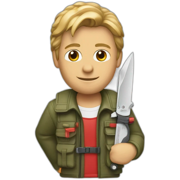 Macgyver with swiss army knife emoji