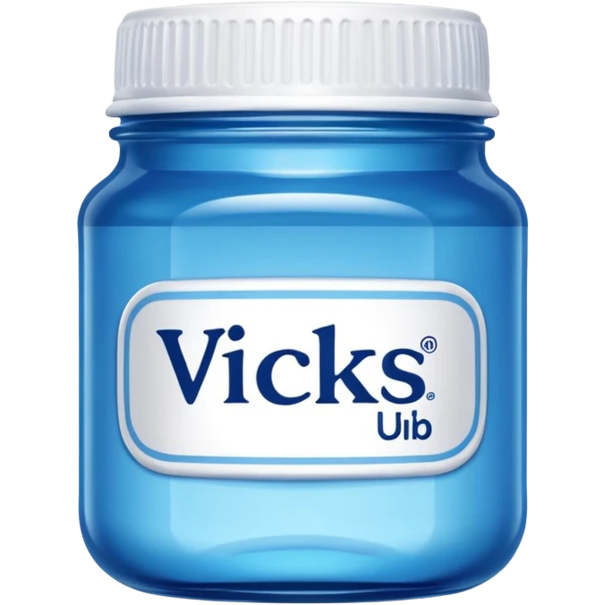 create an Apple style emoji of Vicks Vaporub - make sure to capture the logo correctly emoji