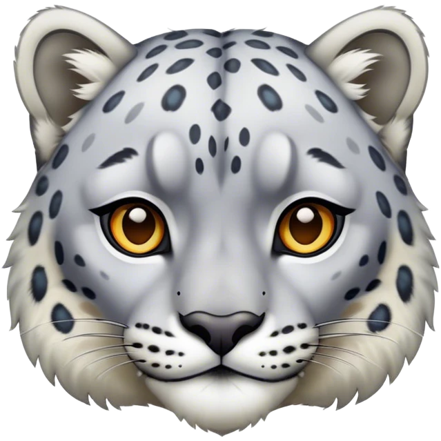 Colorful snow-leopard emoji