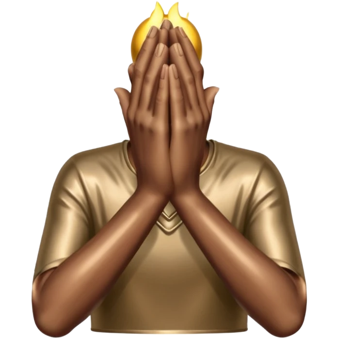 praying metallic hands emoji