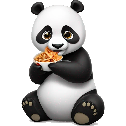 Panda eating Panda Express emoji