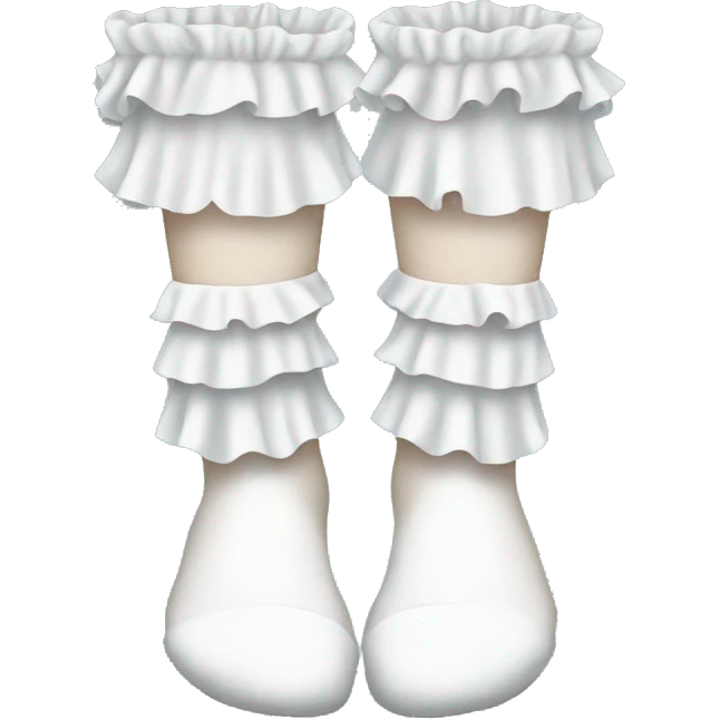white frilly socks emoji