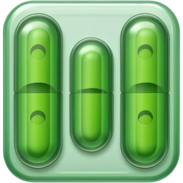blister pack  green medicines emoji