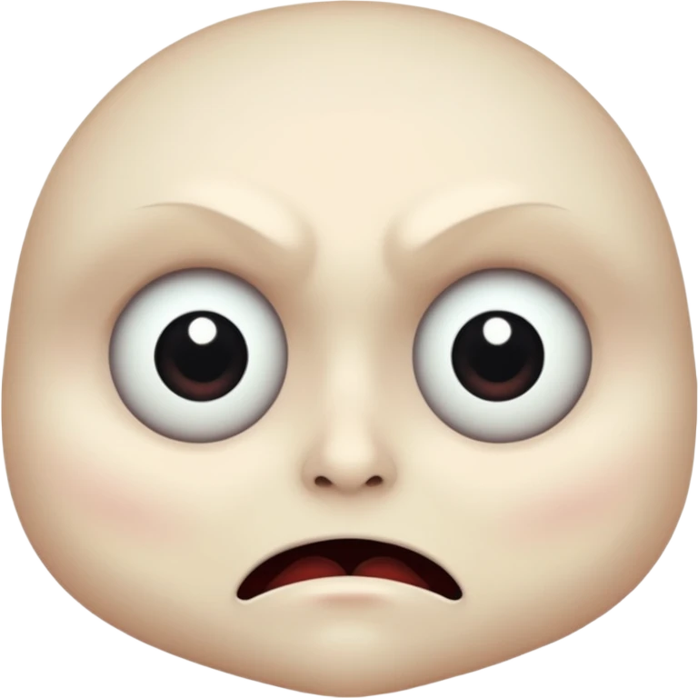 Scary face emoji