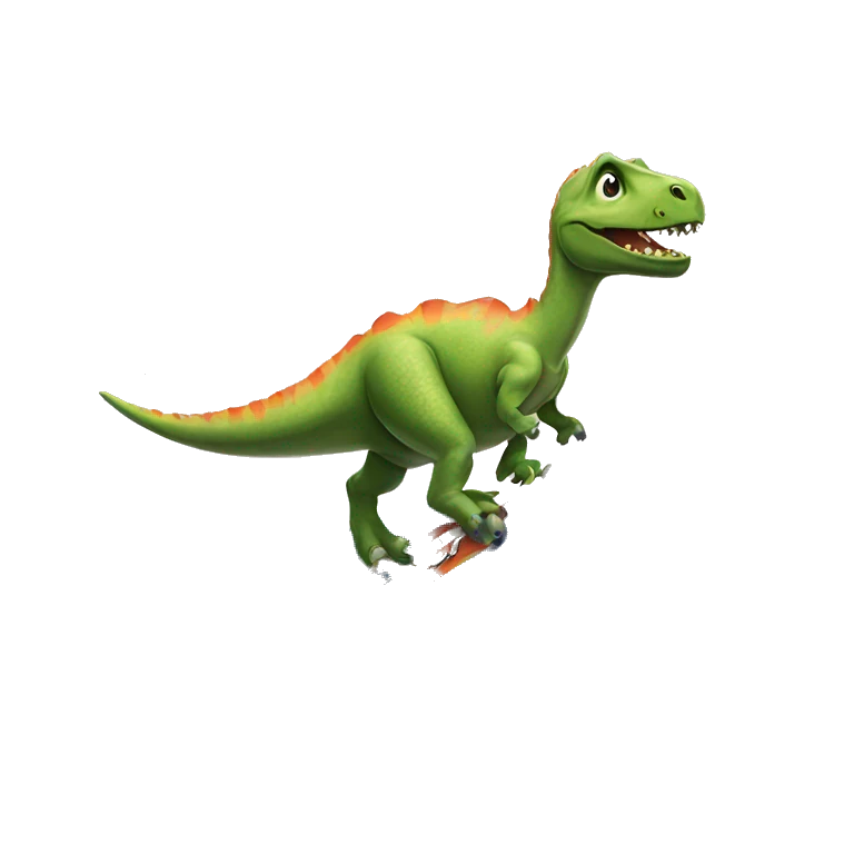 dinosaur riding a surf board  emoji