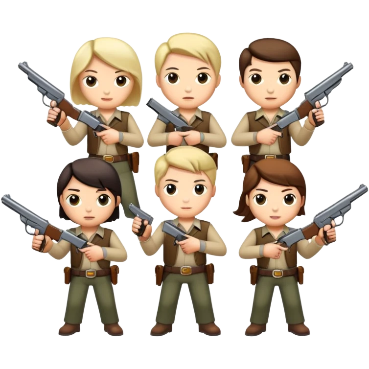 Huns mit einer pistols emoji