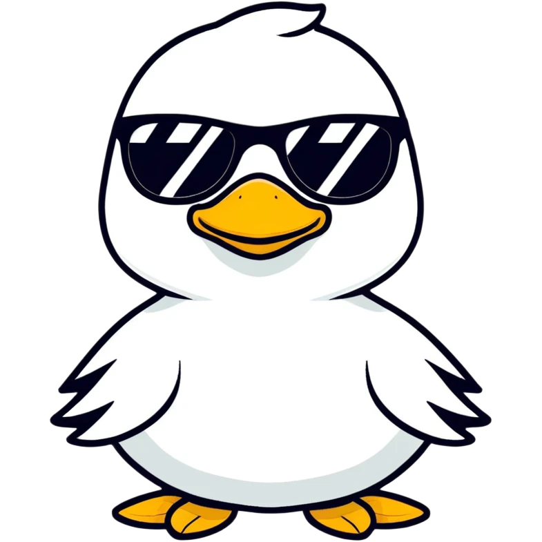 Duck with Sunglases emoji