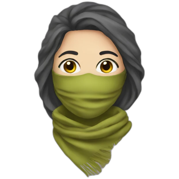 scarf masked woman emoji