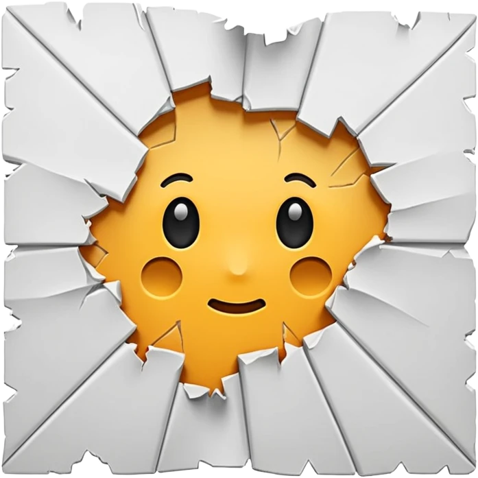 Add a crack to this -  📄 emoji