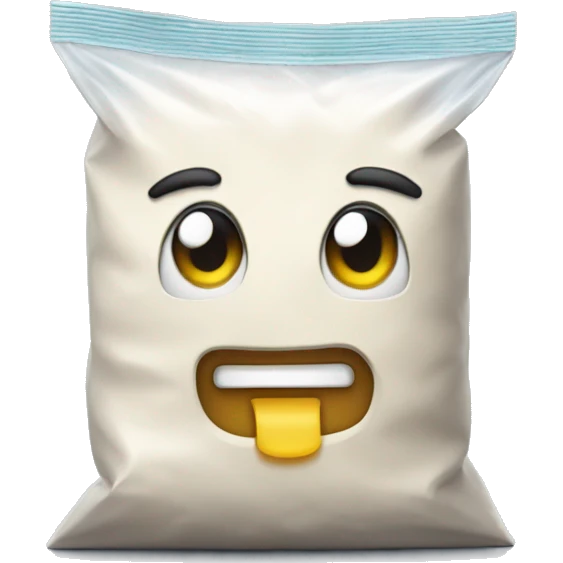 Flour in a zip lock bag emoji