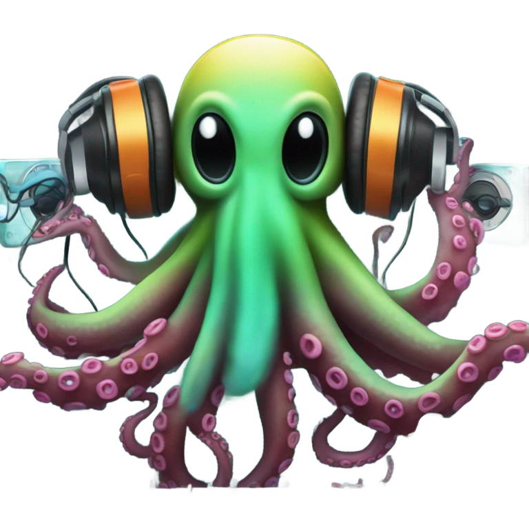 Octopus dj emoji