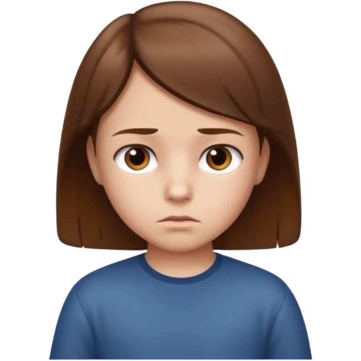 ребенок, стоит строгий и напряженный  emoji