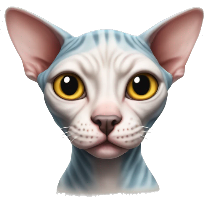 Funky sphynx cat and shark hybrid  emoji