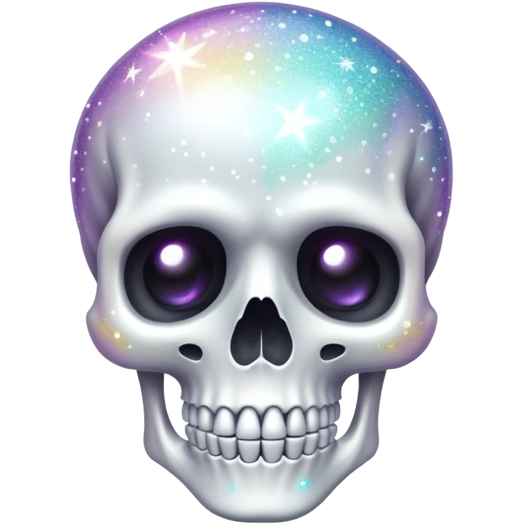 A dangerous skeleton with sparkle background emoji