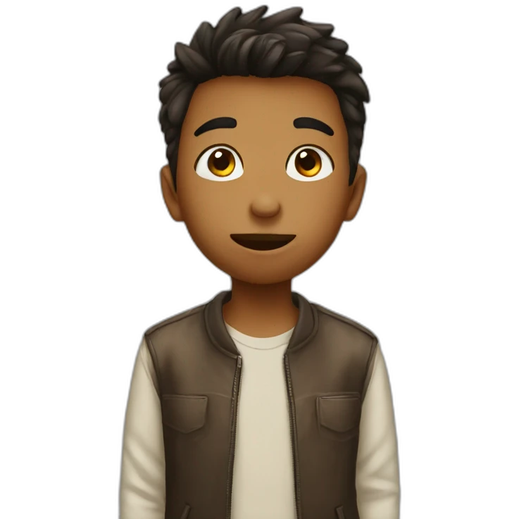 a boy sending kiss emoji