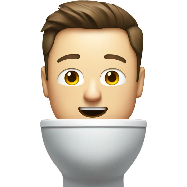 Elon musk on a toilet emoji