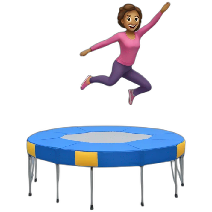 Trampolin Jumping Woman emoji