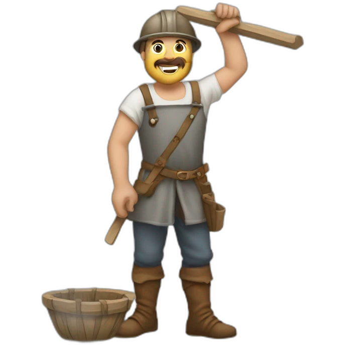 medieval scaffolder at work emoji
