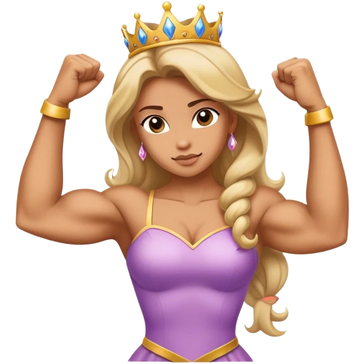 princess flexing bicep emoji
