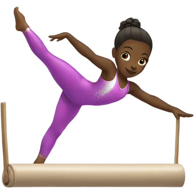 Girl doing gymnastics emoji