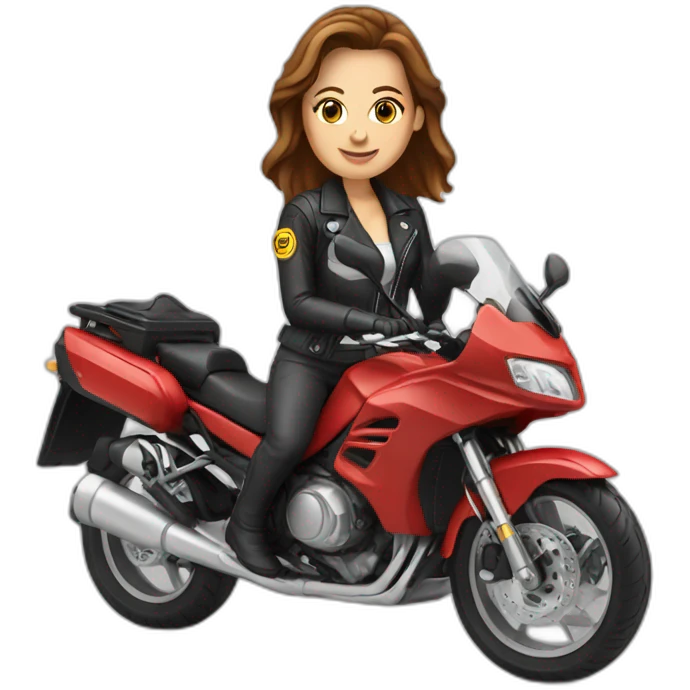 sandra barneda en moto emoji