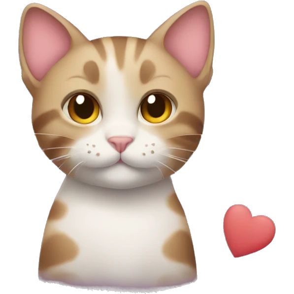 cat holding hearts  emoji