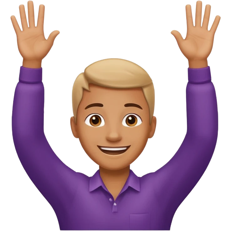 smiling face with both hands up, celebratory gesture emoji