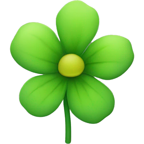 green flower  emoji