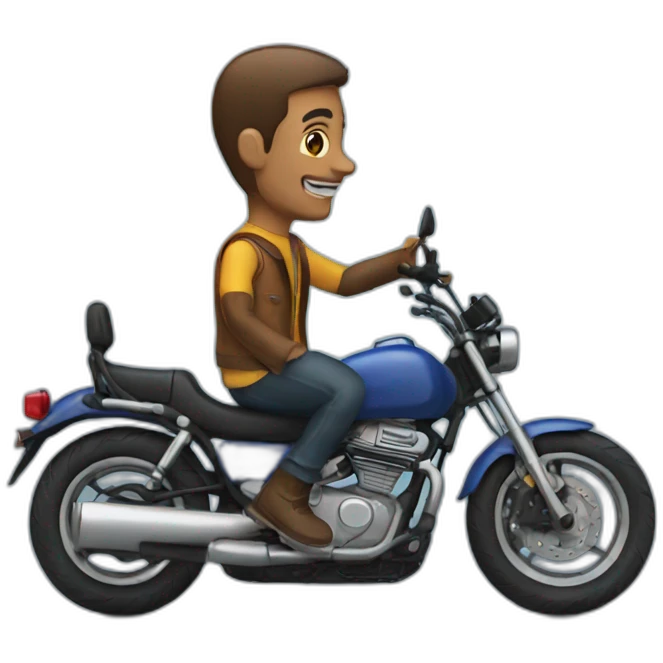 Chat en moto emoji