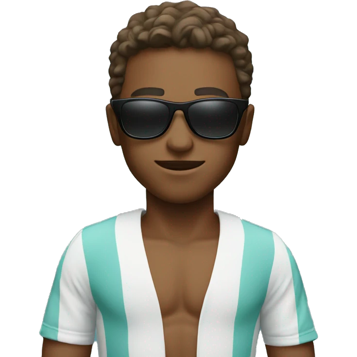 Boy in sunglasses by the pool emoji