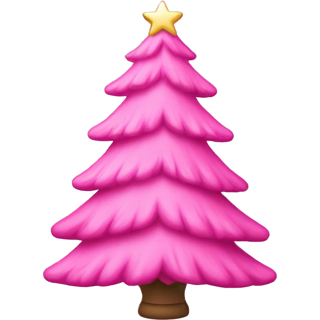 Pink Christmas tree emoji