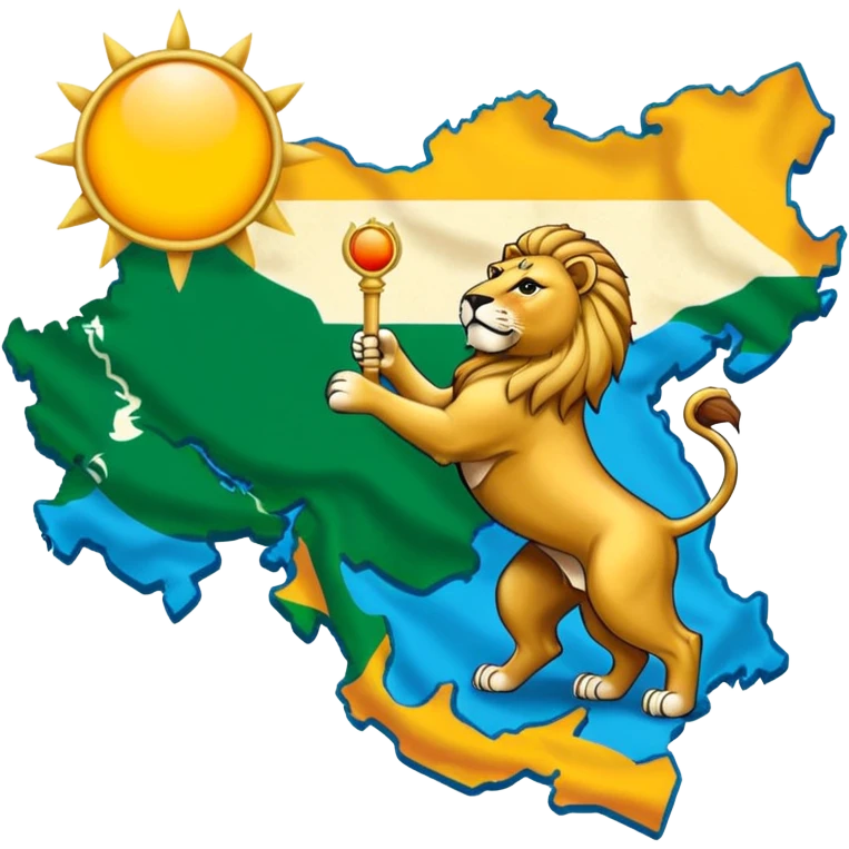  نقشه ایران شیروخورشید محمد رضاشاه پهلوی emoji