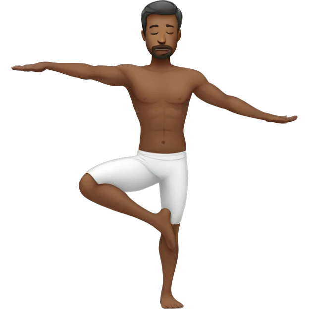 man doing yoga emoji