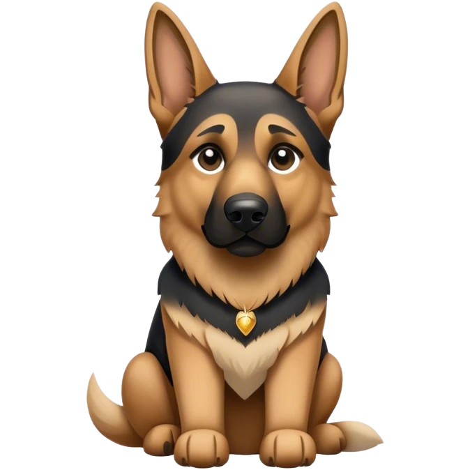 Here’s the prompt tailored for a German Shepherd emoji:

Cinematic German Shepherd Emoji, Strong and noble, Commanding and dignified design, rim lighting effect, rich tan and black tones, Simplified yet powerful features, highly detailed, glowing with a bold, confident glow, high shine, loyal and protective, stylized with an air of authority, poised and alert, blending realism with strength, soft glowing outline, clean and immaculate design, composed and alert pose, capturing the essence of a German Shepherd’s intelligence and loyalty in an easily recognizable and captivating form, so powerful it feels as though it could spring into action right off the screen! emoji