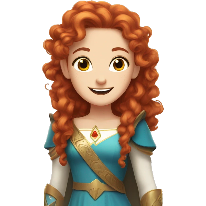 a white girl with long red curly hair and freckles, cosplaying Princess Zelda posing and smiling emoji