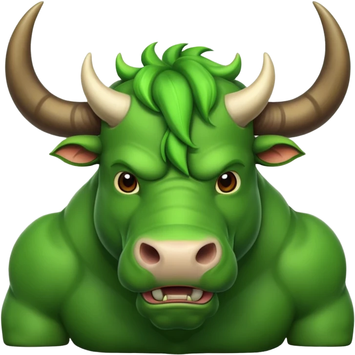 Green bull emoji