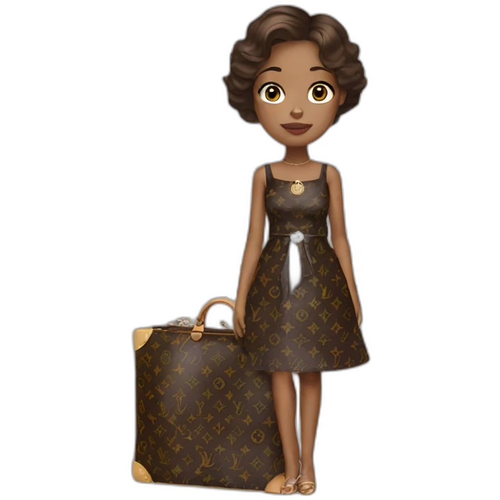 angel with louis vuitton dress emoji