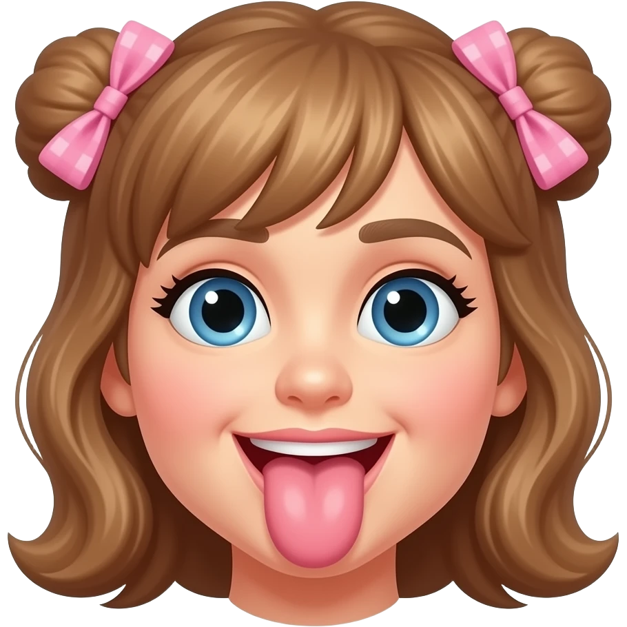 Penis fully inserted into pretty mouth with balls slapped across her face emoji