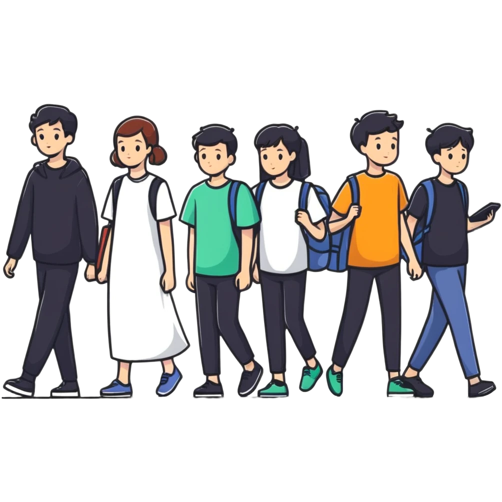 team of five people emoji