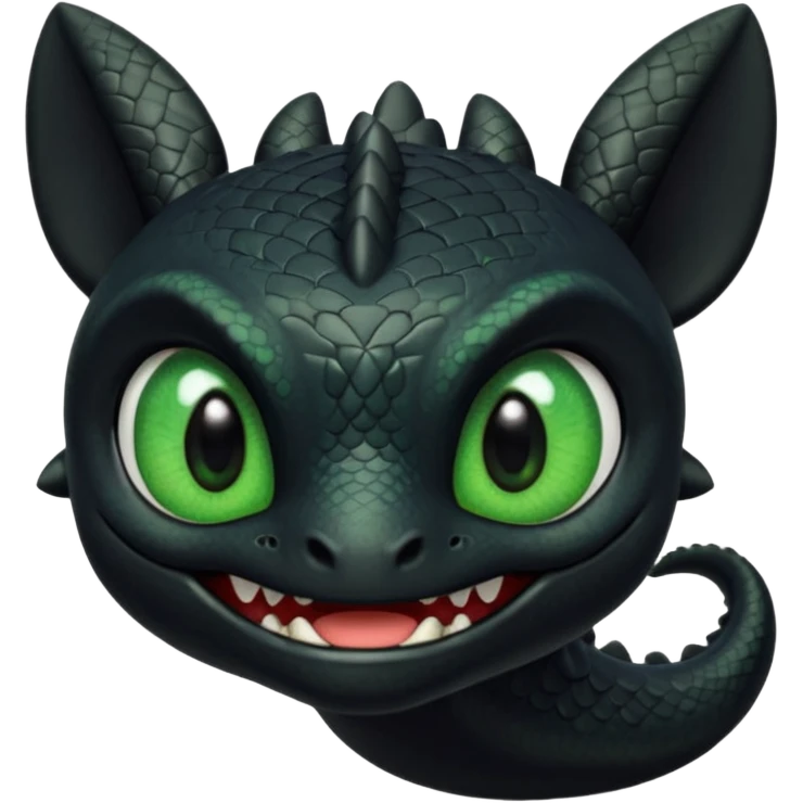 Toothless face only from how to train your Dragon emoji