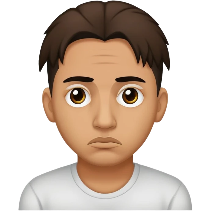 Sad and Stressed Reggaeton Music Singer, with dark circles under the eyes emoji