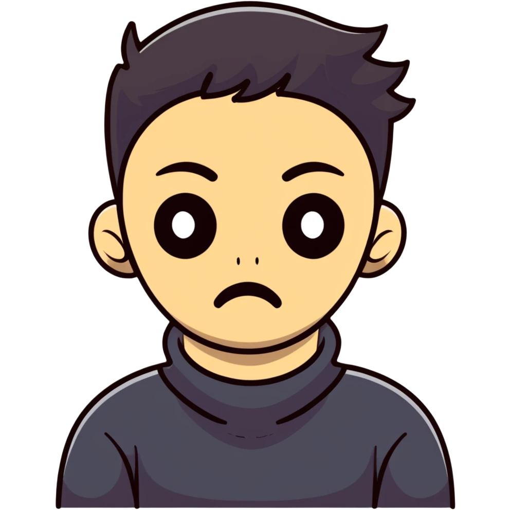 cartoon face with two hands around neck, wide eyes, annoyed face emoji