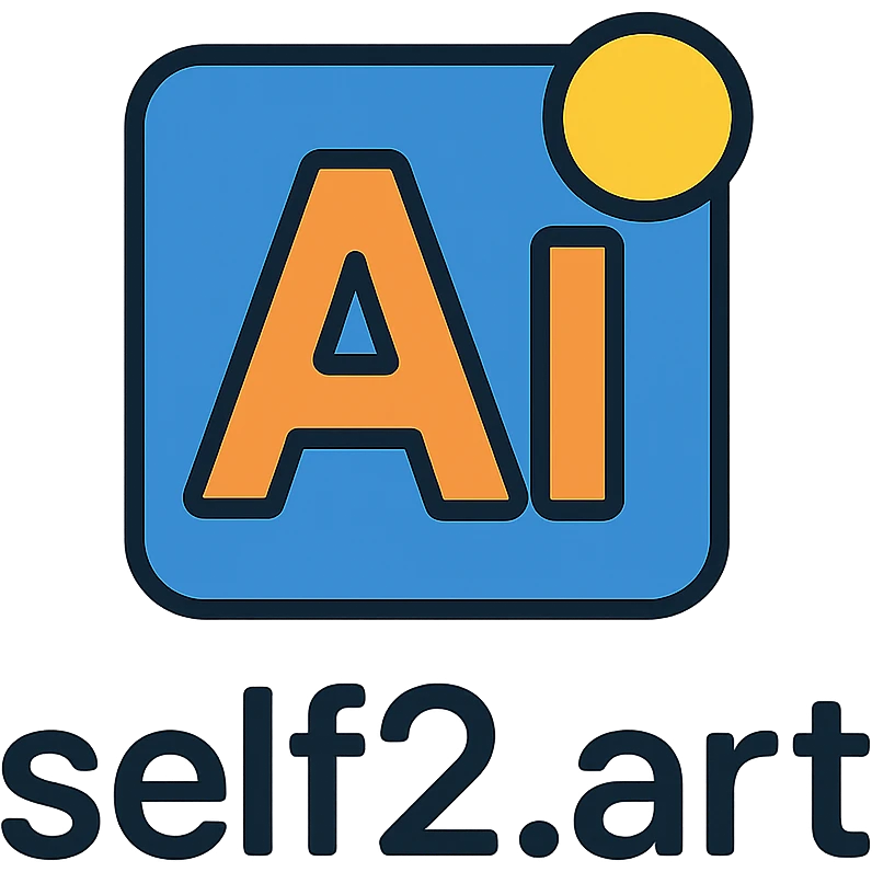 логотип для AI SaaS сервиса self2.art, технологичный стиль, color icon emoji