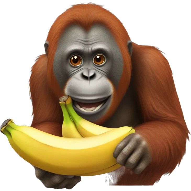 Orangután eat banana emoji