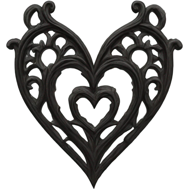 Gothic heart emoji